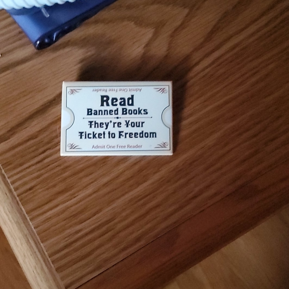 Banned books pin